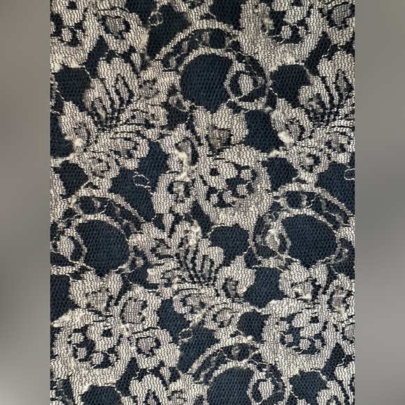 Asazy Vintage 80s 90s Lace Overlay Oversized Button Down Denim Jacket size L - Picture 7 of 8